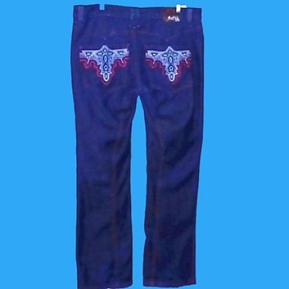 Antik DENIM Men's Blue Button-fly, Flare Leg Jeans, 36W / 33L - Picture 3 of 11